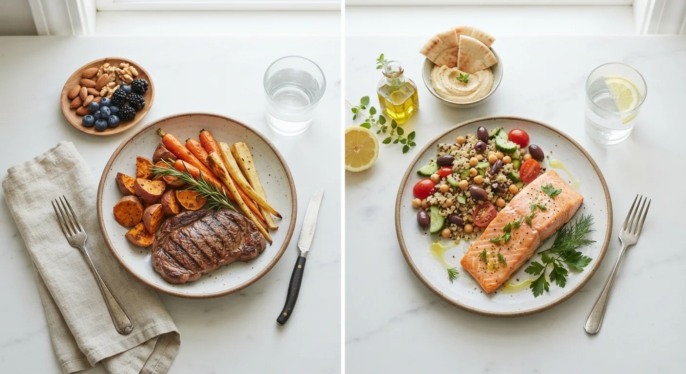 Paleo Diet vs. Mediterranean Diet: Two Approaches to Whole-Food Eating Compared